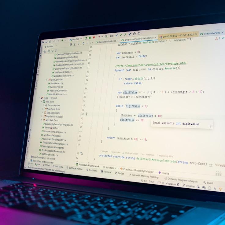 iOS app development workspace